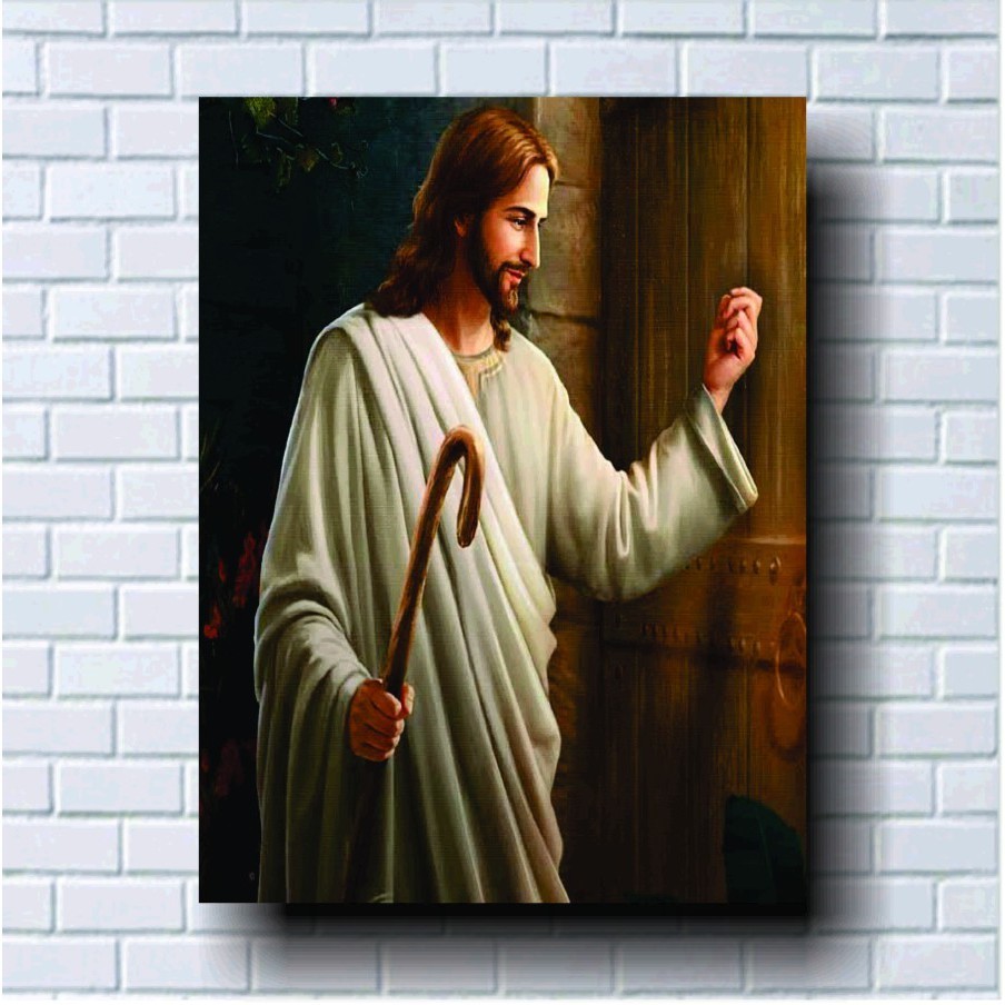 Wall Decor Rohani Kristen- Khatolik Yesus Mengetuk Pintu 20x30 CM
