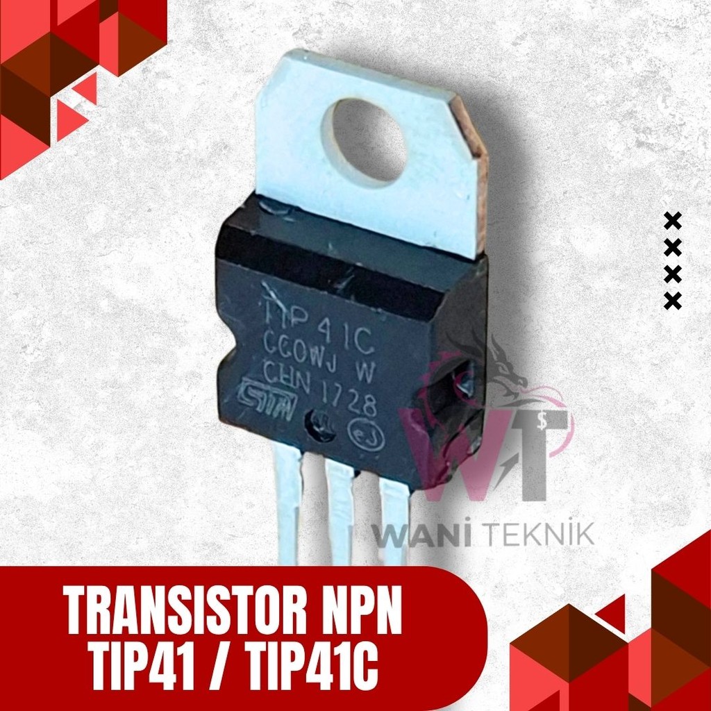 Transistor NPN TIP41 / TIP41C – Power Supply dan Audio