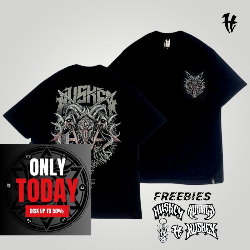 ORI Huskey Clothing - kaos distro pria - parasyte blk - huskey bali