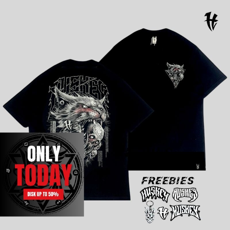 ORI Huskey Clothing - kaos distro pria - coward dog blk - huskey bali