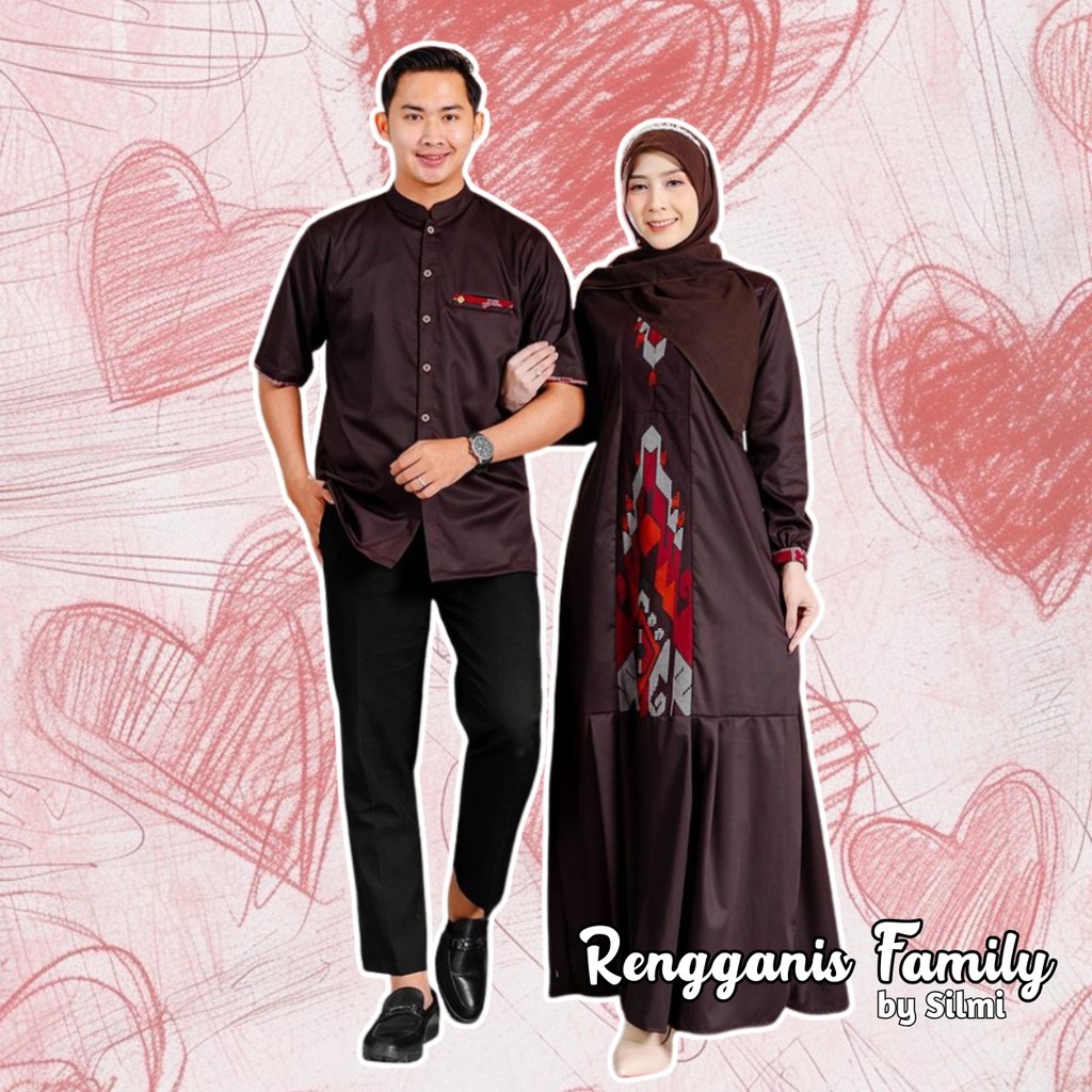 Baju Couple Pasangan Kekinian Lebaran Wanita 2026 Family Set Premium Silmi Rengganis Family
