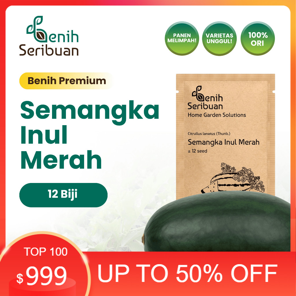 Benih Seribuan - Benih Buah Semangka Inul Merah Jumbo F1 Hibrida