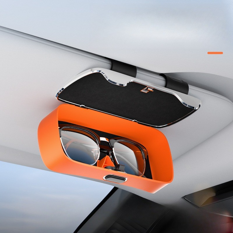 Car visor glasses storage box, in-car storage press-type sunglasses case, universal car accessories
