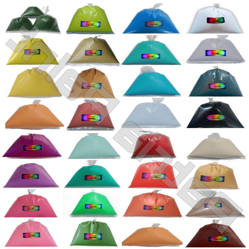 Cat Tembok Plastikan 1KG Patria Paint warna putih salju pink biru tosca grey abu-abu blue white silv