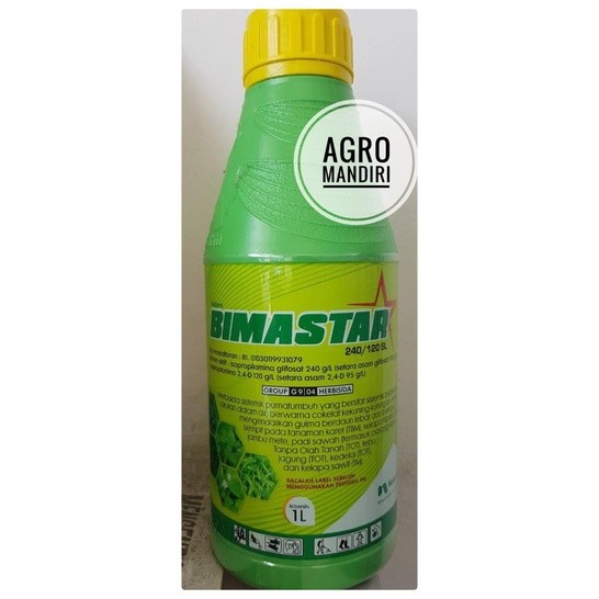 Bimastar 240/120 SL 1 Liter Herbisida Dual Fungsi Racun Pembasmi Rumput, Alang-Alang, dan Gulma Daun