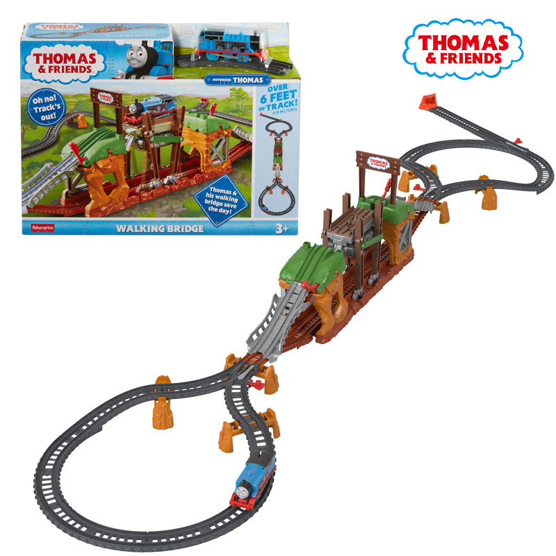 Thomas & Friends Walking Bridge Motorized Train Set Assembled Track Train Toy Set Children Education