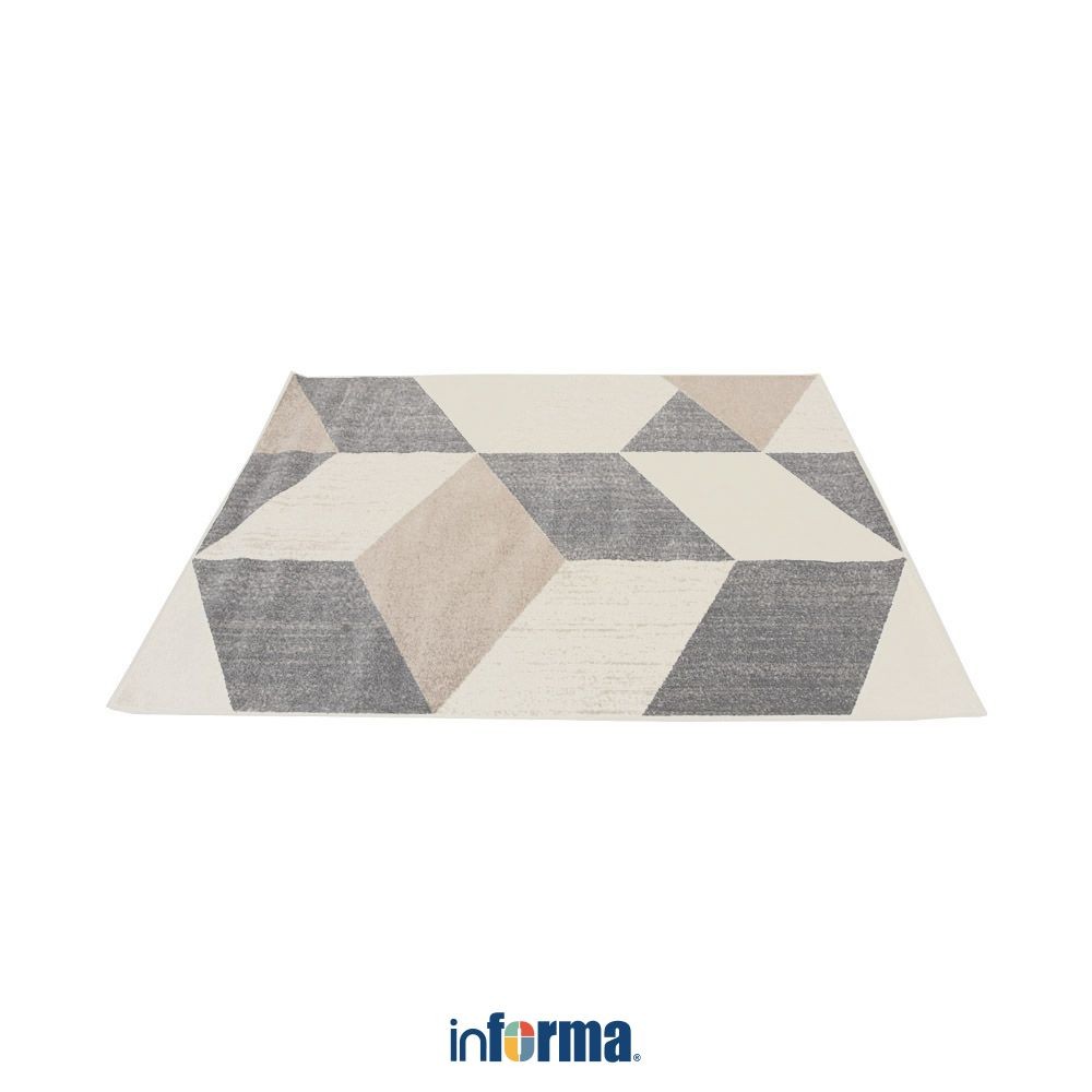 Informa Karpet Twist 822 - Abu-Abu Ivory Alas Lantai Dekoratif Rug Permadani Karpet Rumah