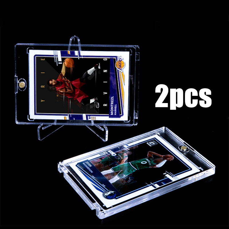 2PCS Card Holder Acrylic 35pt Magnet - Magnetic Card Holder Case Tcg Sport Kpop Photocard | COD