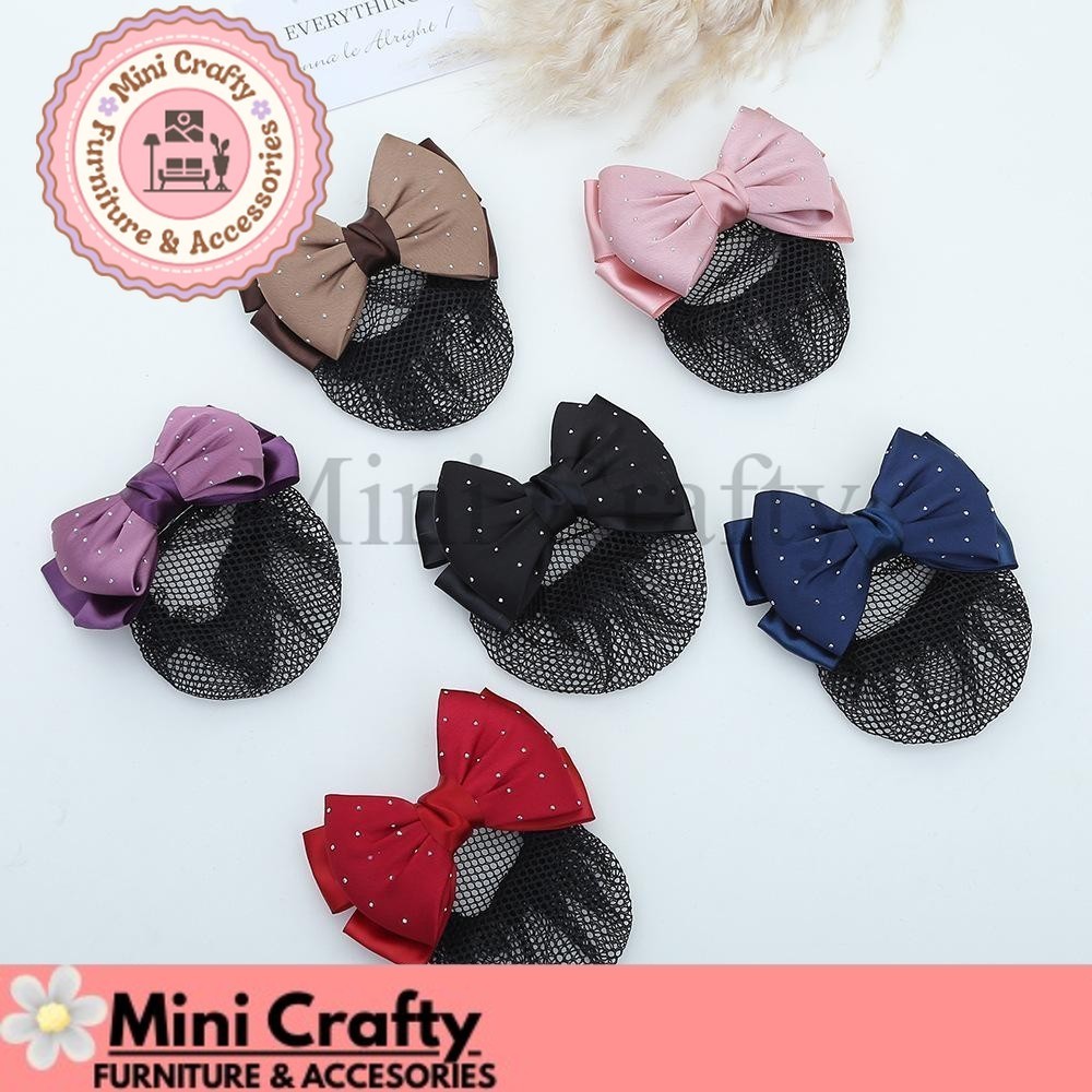 Aksesoris Rambut Ikat dan Scrunchie Cepol Rambut Jaring Cepol Harinet diamond Hernet Hair net blink 