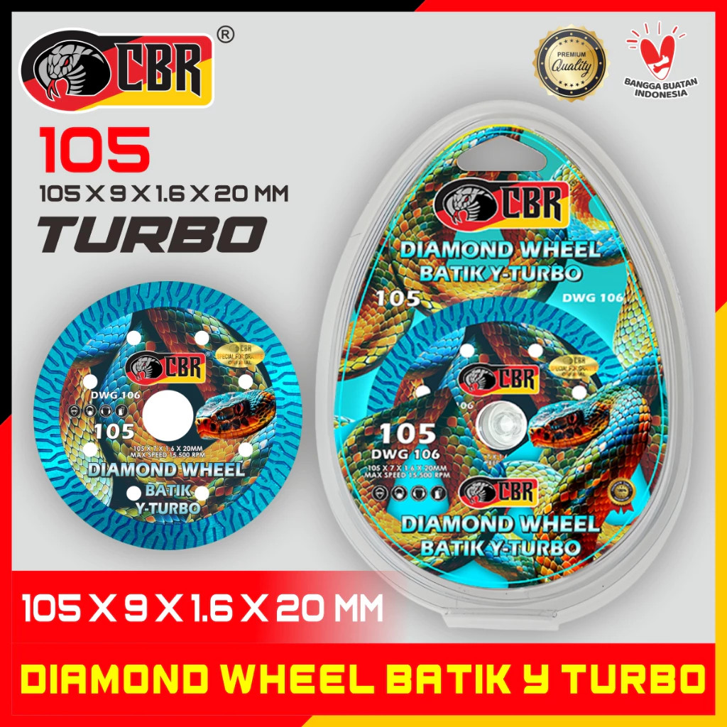 Cbr diamond wheel turbo Y 4 inch mata pisau potong keramik mata potong granit turbo Y