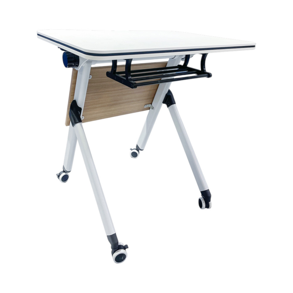 Informa Yori Meja Komputer Lite Training - Putih/Cokelat Oak Meja Komputer Lipat Meja Training Porta