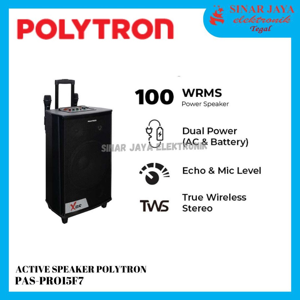 ACTIVE SPEAKER POLYTRON PAS-PRO15F7 / POLYTRON Professional Portable Bluetooth Karaoke Speaker PAS P