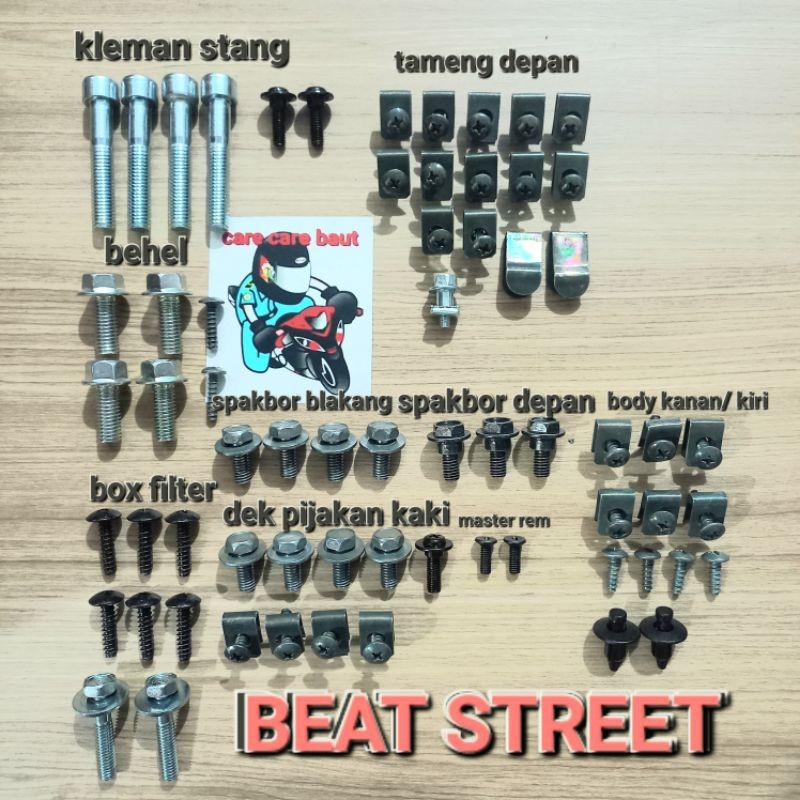 baut fullset body beat street/baut lengkap body honda beat street