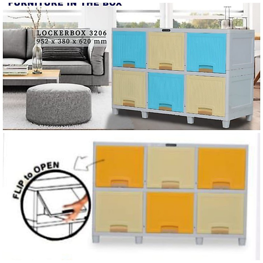 NAPOLLY LB 3206 LOCKER BOX  (6 LOCKER)