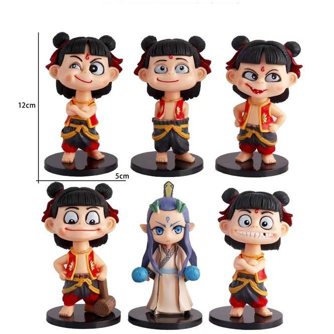 [Terbaru] Action Figure Nezha Set 6/ Mainan Nezha Nacha Kualitas Premium