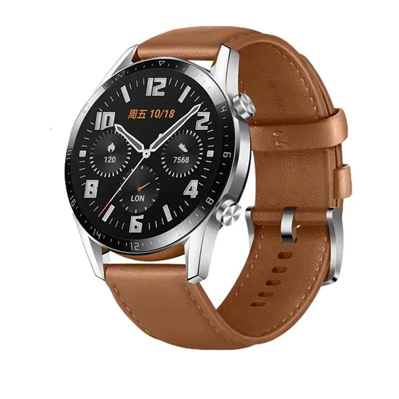 Original 22mm strap For Huawei GT6 5 2 3 4 46mm WristStrap GT2 Pro GT2e Magic2 46mm Bracelet Leather
