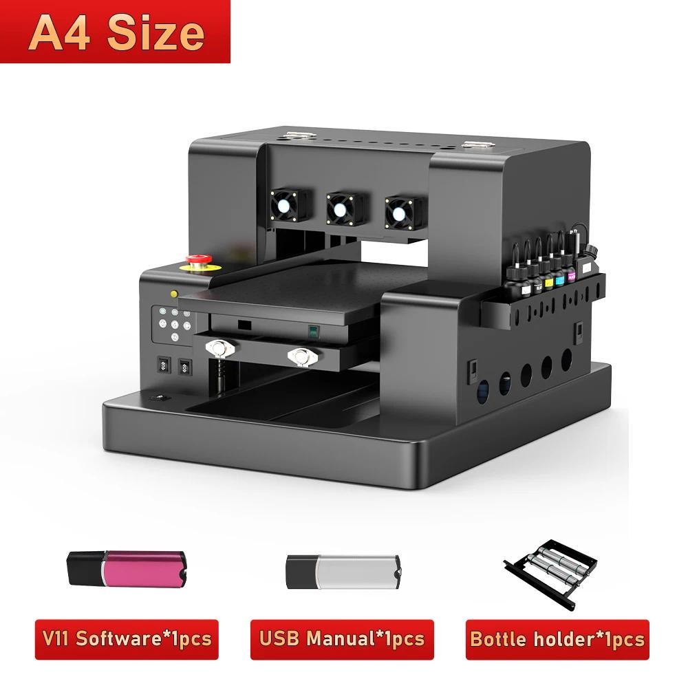 A3 UV Printer XP600 UV Flatbed Printing A3 UV DTF Printer For Pen Bottle Wood UV Flatbed Printer A3 