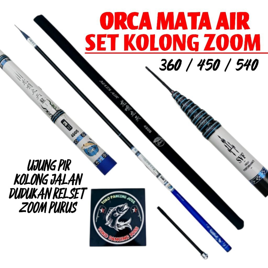 Tegek kolong zoom Orca Mata air 360 450 540 bahan carbon seting kaku zoom Purus