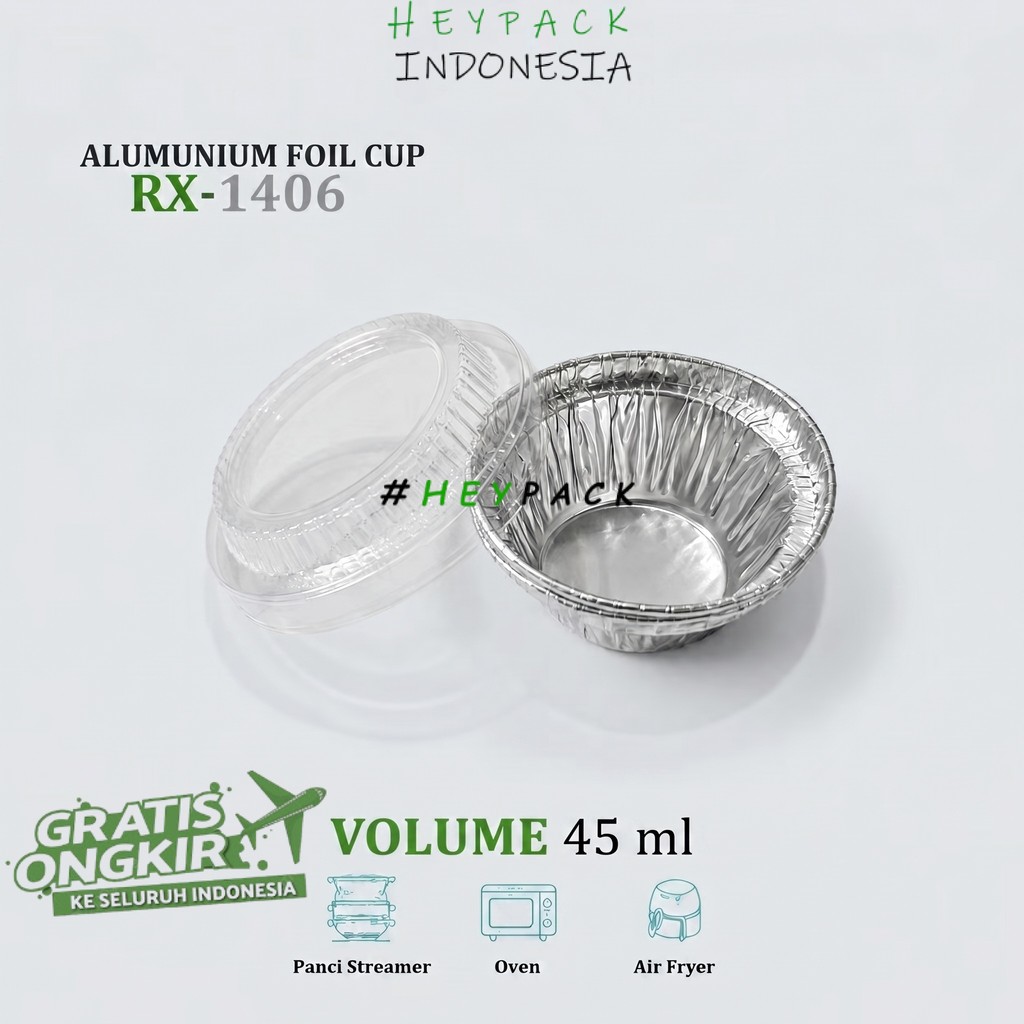 Alumunium Foil Tray Cup RX 1406 Mini Cake Muffin Macaroni Schotel Cream Soup Macaroni Schotel