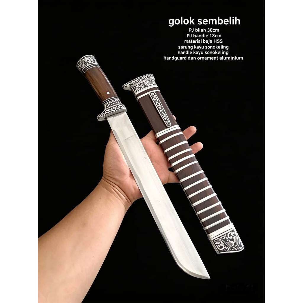 Golok Sembelih HSS Duralium Siap Pakai