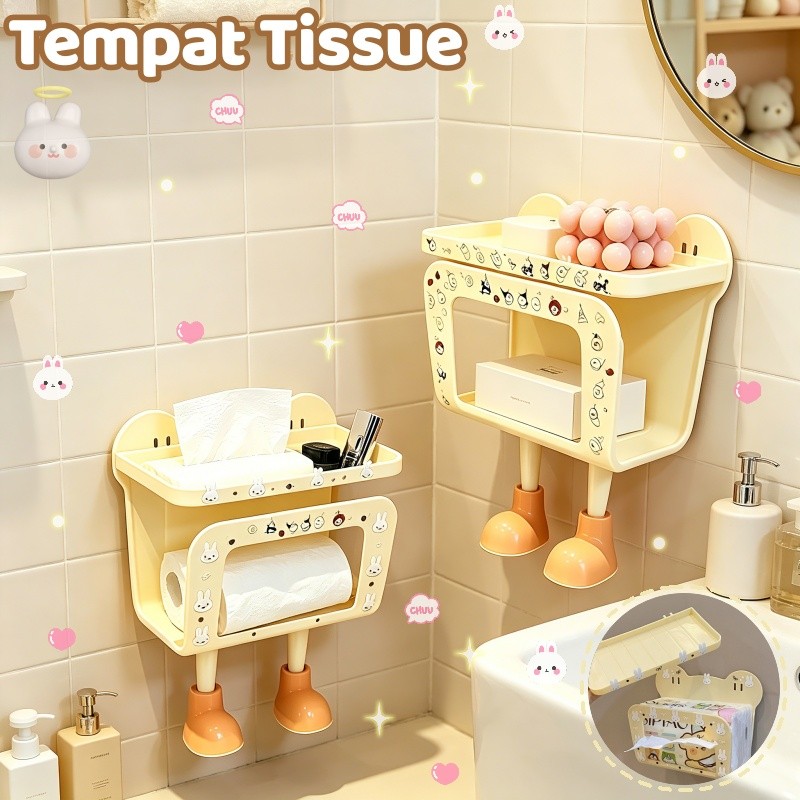Tempat Tissue Toilet / Kotak Tisu Toilet WC / Tempat Tisu Kamar Mandi / Kotak Tisu Tempel Toilet Tem