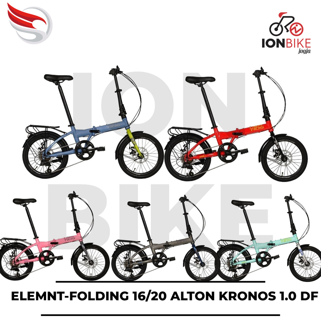 Sepeda Lipat 16 20 Alton Kronos 1.0 DF Terbaru 7 Speed Rem Discbrake Murah - Seli Anak Dewasa Kuat A