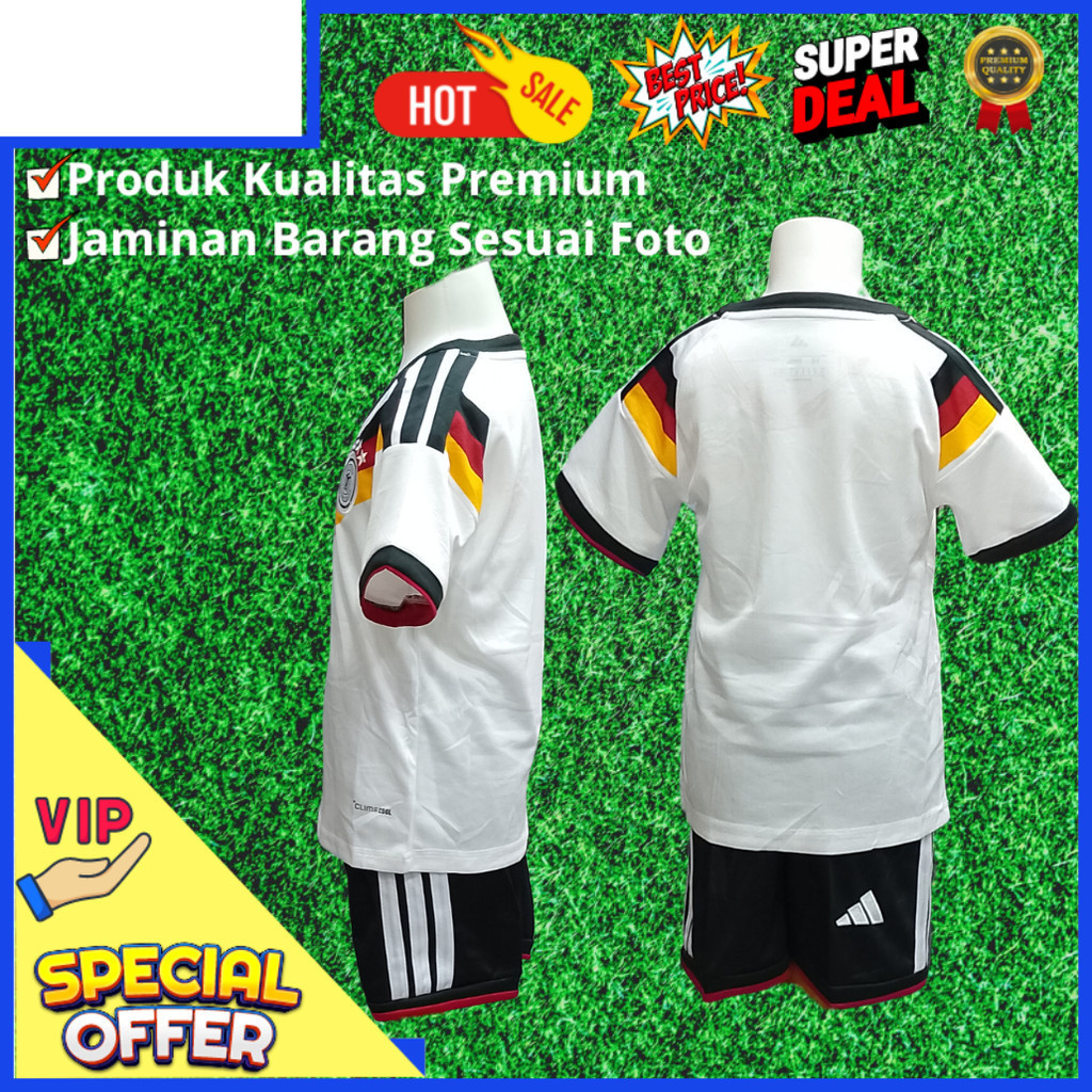 Jersey Jerman Anak Piala Dunia 2026 Terbaru / Jersey Baju Bola Anak Jerman Home 2026 Terbaru Premium