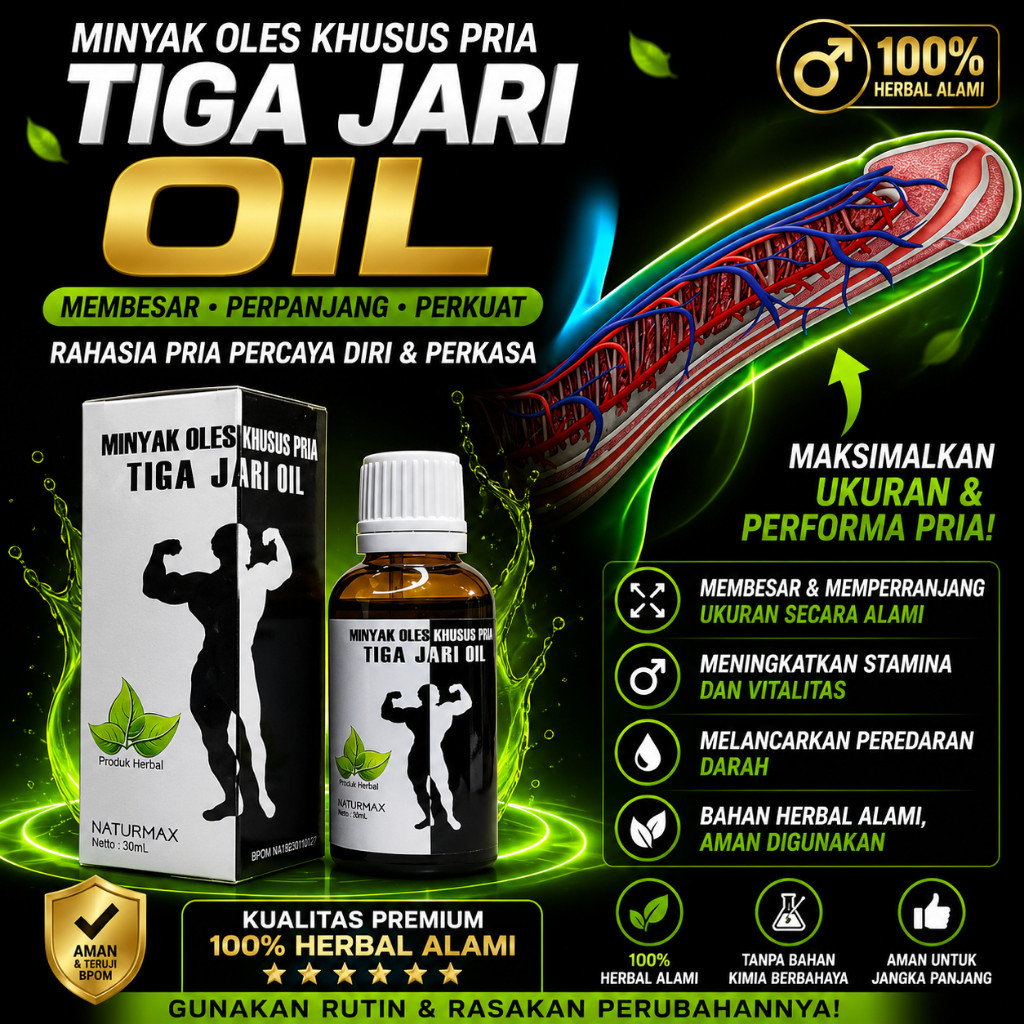 RAED STOK PANJANG DAN BESAR  TERLARIS Minyak TIGAJARI Oles Tradisional Pria BPOM Pembesar Vital Laki