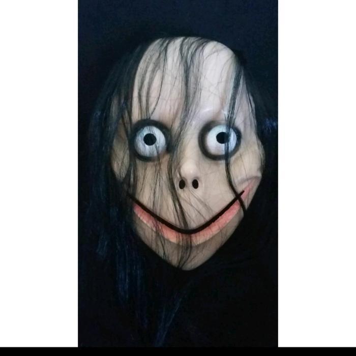 Topeng Momo / Topeng Hantu Momo Topeng Setan Seram Topeng Halloween - Topeng