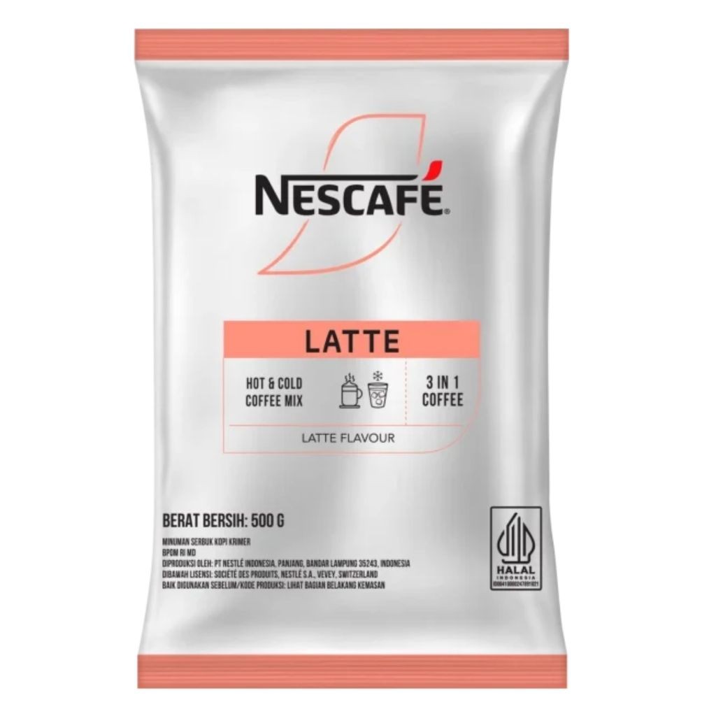 Kopi Bubuk Instan Nescafe Latte 3in1 Minuman Kopi Krimer 500 Gram
