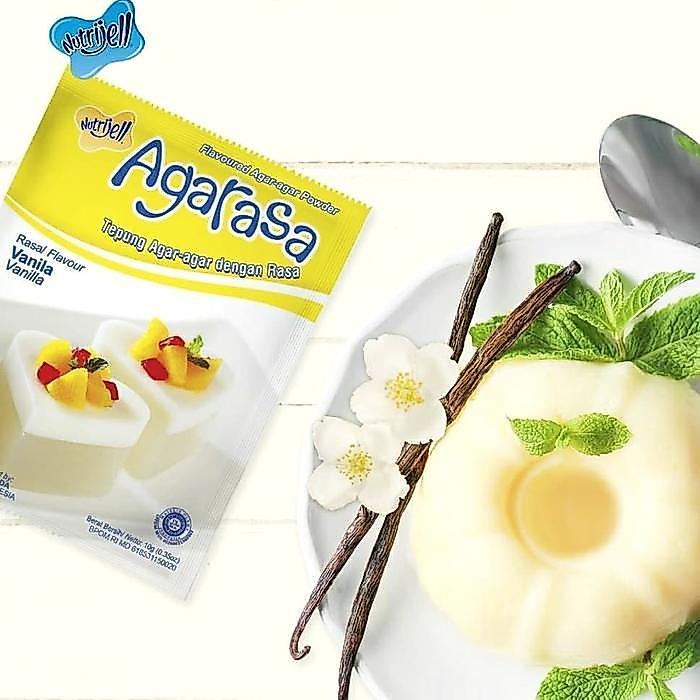 NUTRIJELL AGARASA VANILLA 10gr. AGAR PUDING TEXTUR LEMBUT KENYAL