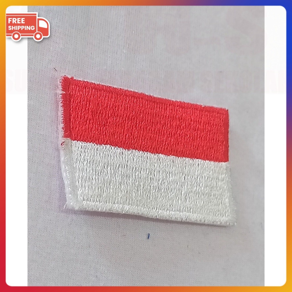 Bordir Bed Bordiran Bad Badge Logo Bet | Bendera Indonesia Baju Sekolah | Bendera Merah Putih | Bet 