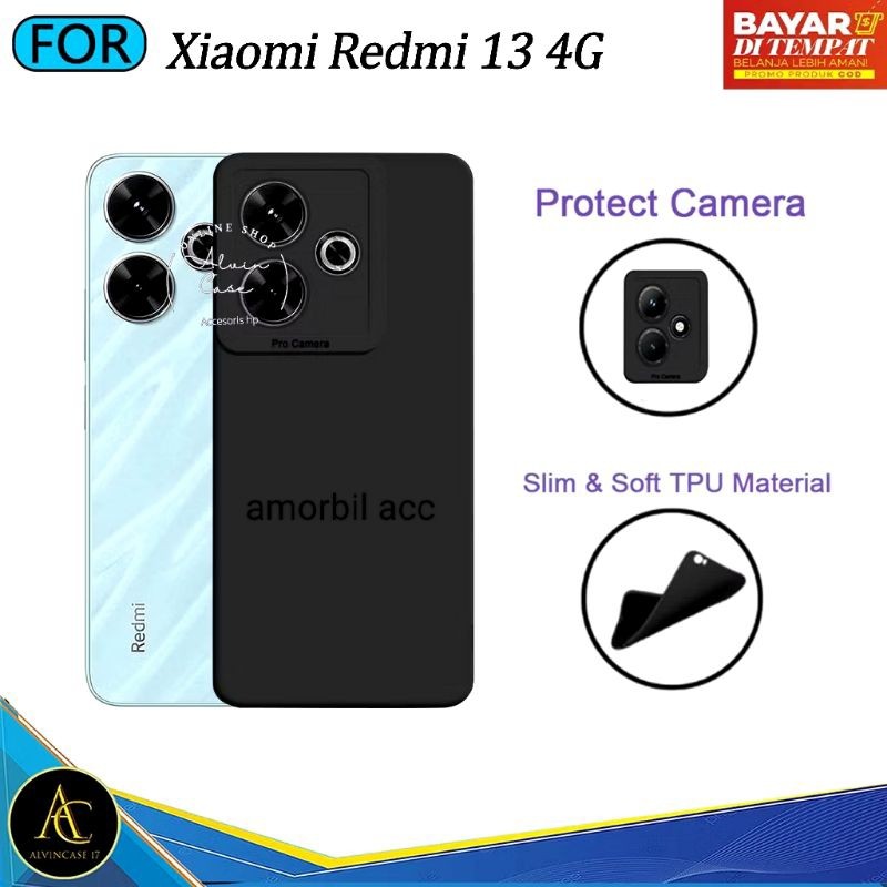 SOFTCASE XIAOMI REDMI 13 4G / REDMI 13 5G CASE PRO CAMERA FULL BLACK DOVE