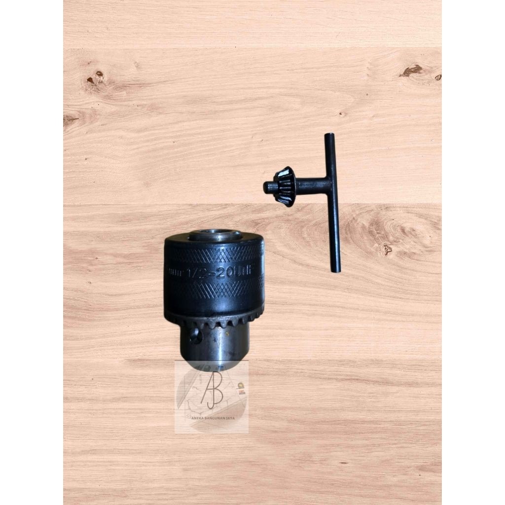 Kepala Bor Set + Kunci Kepala Bor 13mm / Chuck Drill Set 13mm / Kepala Bor + Kunci 13mm / Kepala Chu