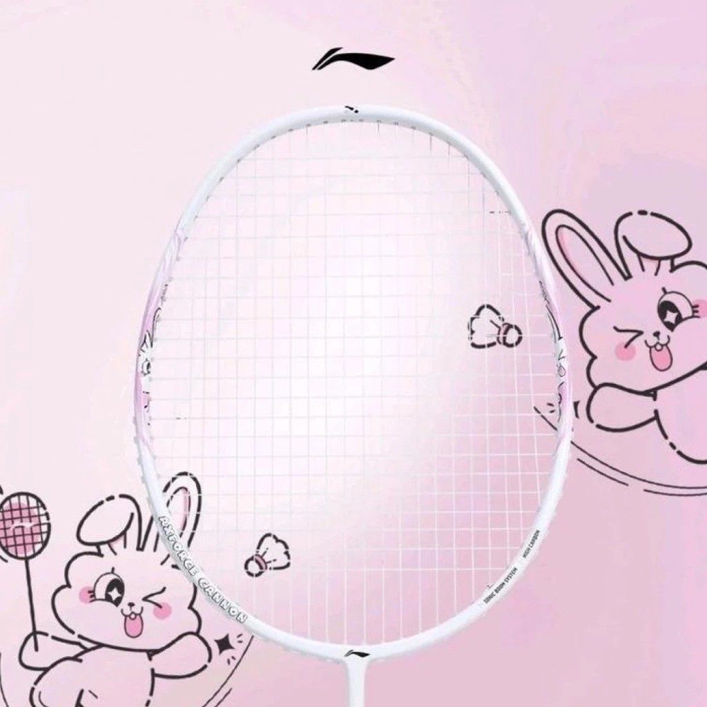[Pominton] Raket Badminton Lining Axforce Cannon Rabbit Edition White Putih Pink Smash All-Around Po