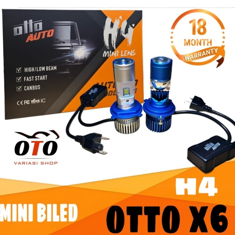 PROMO MINI PROJIE OTTO X6 DOUBEL BEAM SOKET H4 PNP MOBIL MOTOR
