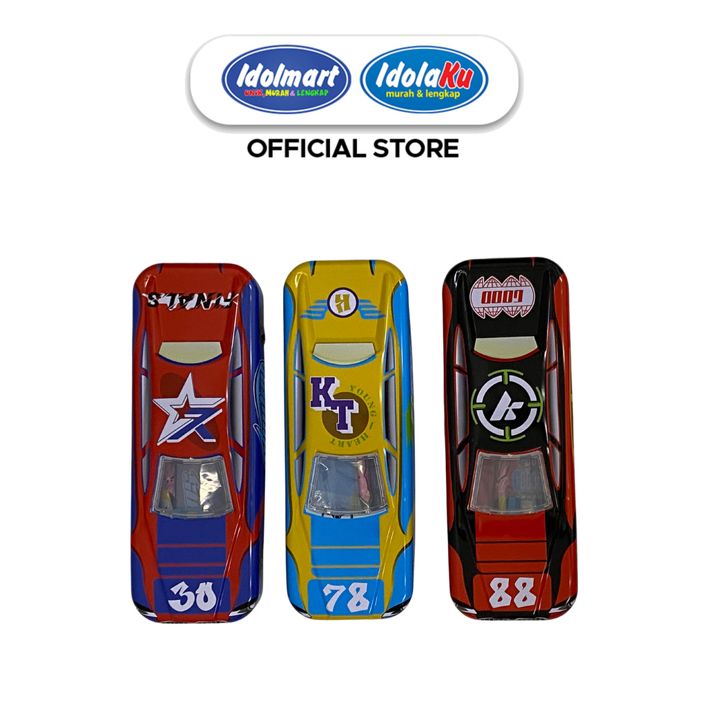 

IDOLAKU Kotak Pensil Mobil S+ Set Alat Tulis (Pensil, Rautan, Penghapus)