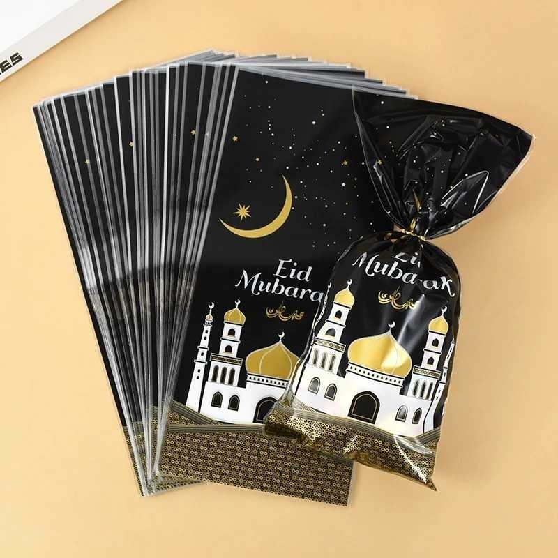 

PSNMART CYZIWEI Kantong Plastik Bingkisan Kado Eid Mubarak Gift Bag 50 PCS - CZ-5