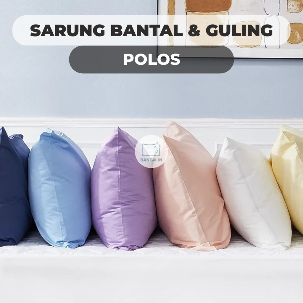 Jamooan Sarung Bantal Polos - Sarung Bantal Polos 45X65 Cm- Sarung Bantal Dan Guling Polos 45X65 Cm