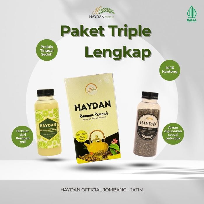 

SALE Minuman Teh Haydan Paket Triple Lengkap 8 Hari - LENGKAPTERLARIS