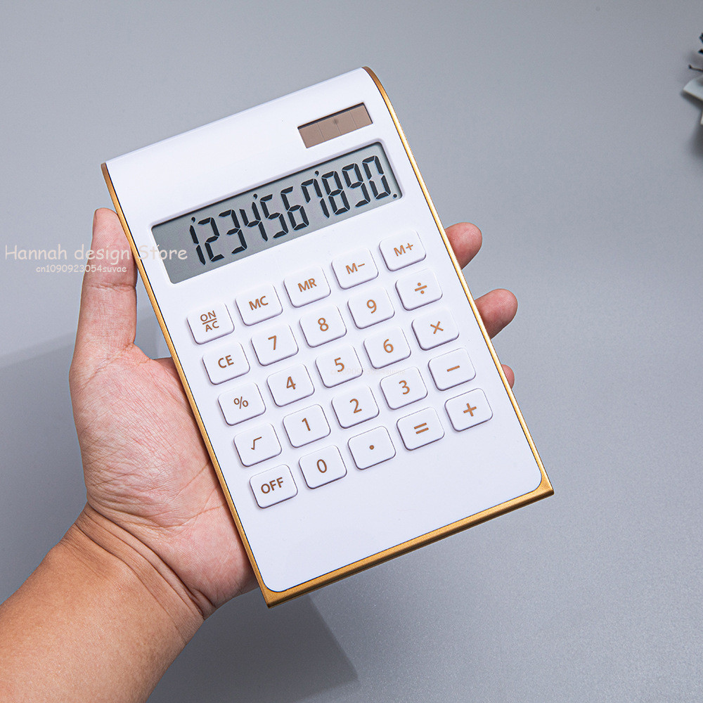 

Portable mini Calculator Solar Energy Crystal Keyboard Dual Power Supply Creative 10 git Solar Energy Calculator