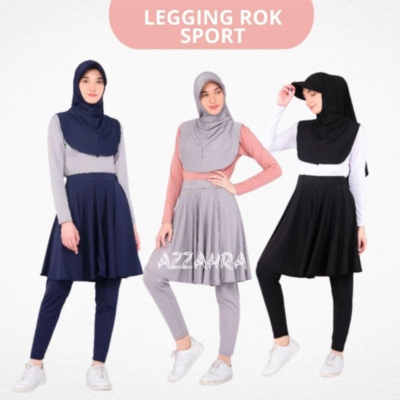 LEGING ROK OLAHRAGA WANITA LEGING ROK SENAM JUMBO - Harga Grosir