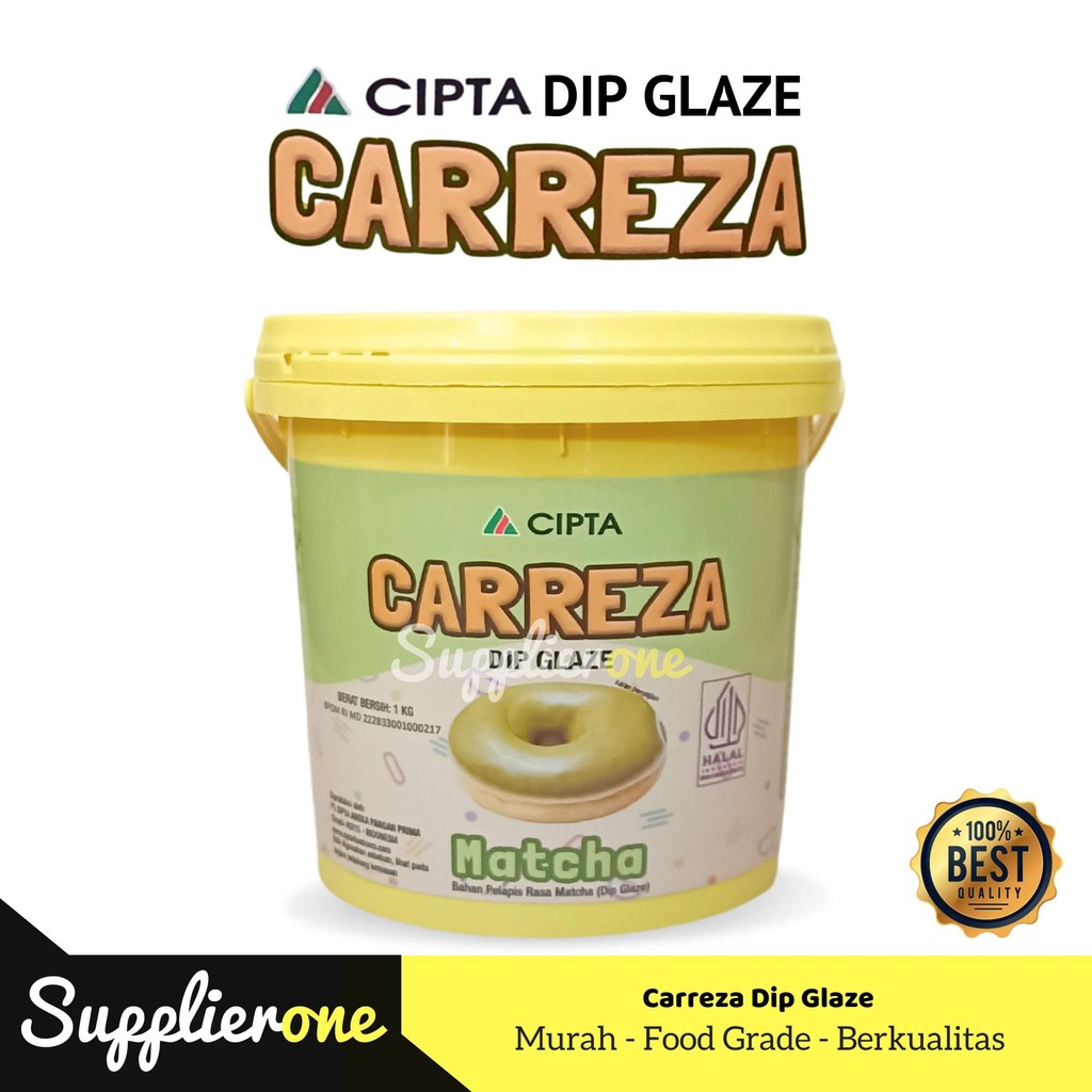 

Carreza Dip Glaze Greentea1 kg / Toping Donat Carreza / Selai Donat / Carreza Selai Donat