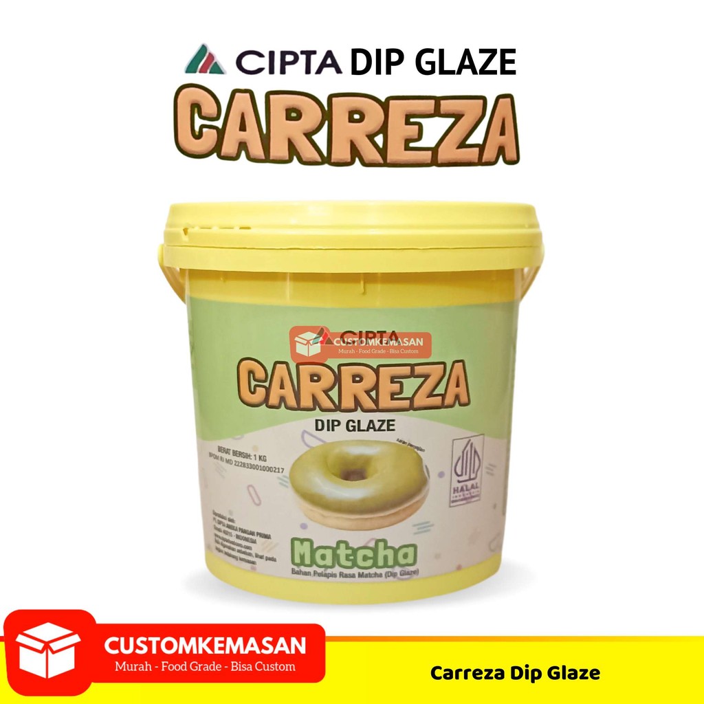 

Carreza Dip Glaze Greentea1 kg / Toping Donat Carreza / Selai Donat / Carreza Selai Donat