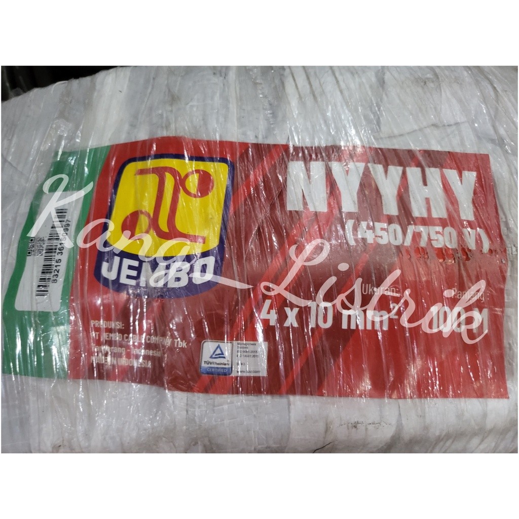 READY STOCK Kabel NYYHY Jembo 4x10 PerMeter / Kabel Serabut 4x10