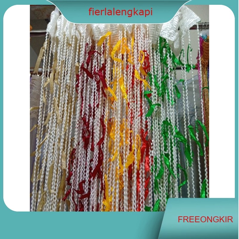 Tirai Tambang Pita/Tirai Dekorasi/Tirai Jendela/Tirai Pintu/Pembatas Ruang/Tirai Cantik dan Unik