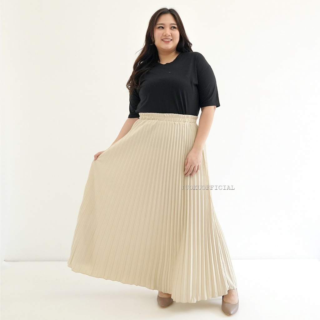 Rok wanita jumbo Soqee plisket mayung / rok plisket jumbo / plisket premium / pleated skirt keren