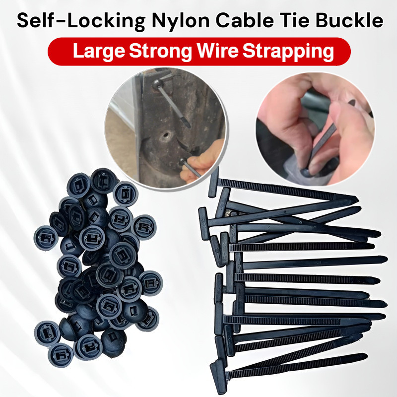 

New ️COD/GRATIS ONGKIR️[20pcs/100pcs] Tali Pengikat Mobil & Motor/Kabel Tie Self-Locking/Kuat dan Tahan Lama/Car motorcycle tie buckle Selflocking nylon buckle/Tahan Panas & Air/Nylon selflocking tie bucklePremium