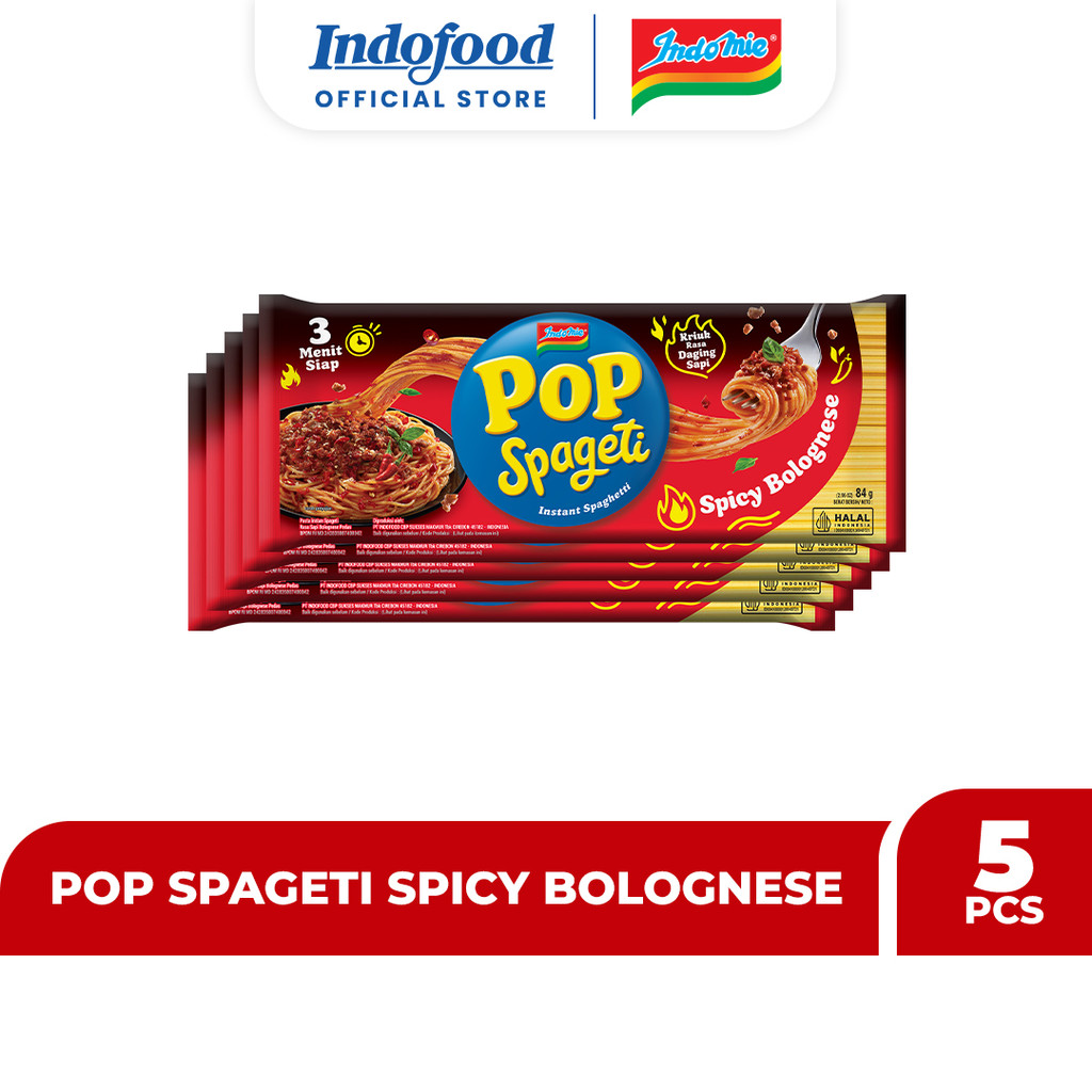 

5 PCS - Pop Spageti Spicy Bolognese 84 Gr