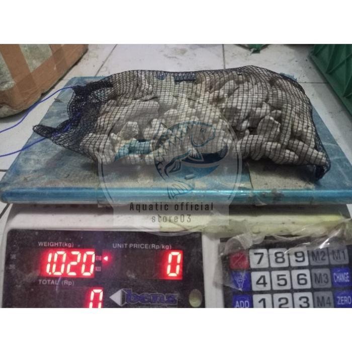 karang jahe plus waring 1kg / karang jahe / karang jahe media filter / media filter aquarium / media